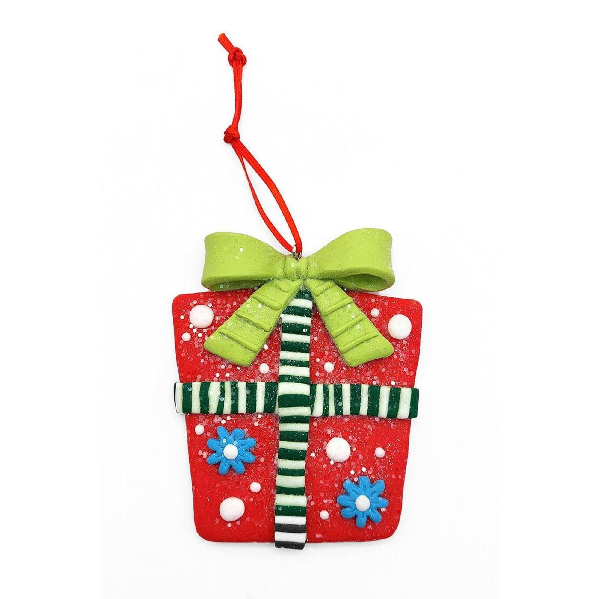 Wizardi Glossy Gingerbread Gift Christmas Ornament